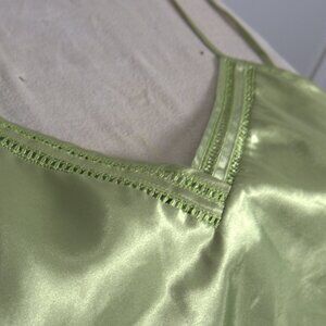 Lime Green Silk Nightie / Dress